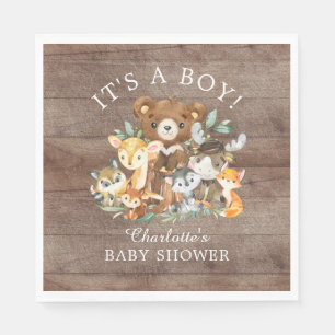 Servilleta De Papel Toallas de papel de Baby Shower para animales de W
