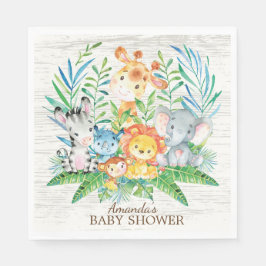 Servilleta De Papel Toallas de papel de Baby Shower Safari Jungle