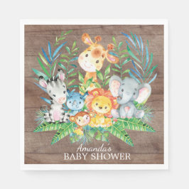 Servilleta De Papel Toallas de papel de Baby Shower Safari Jungle