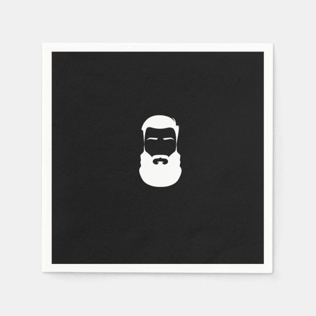 Servilleta De Papel Toallas de papel de barba blanca (Anverso)