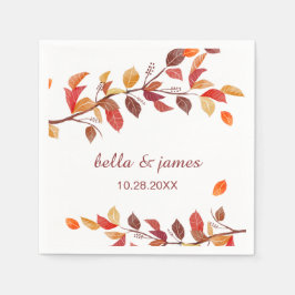 Servilleta De Papel Toallas de papel de boda de hojas de otoño