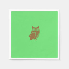 Servilleta De Papel Toallas de papel de búho marrón