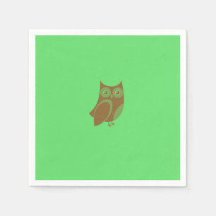 Servilleta De Papel Toallas de papel de búho marrón