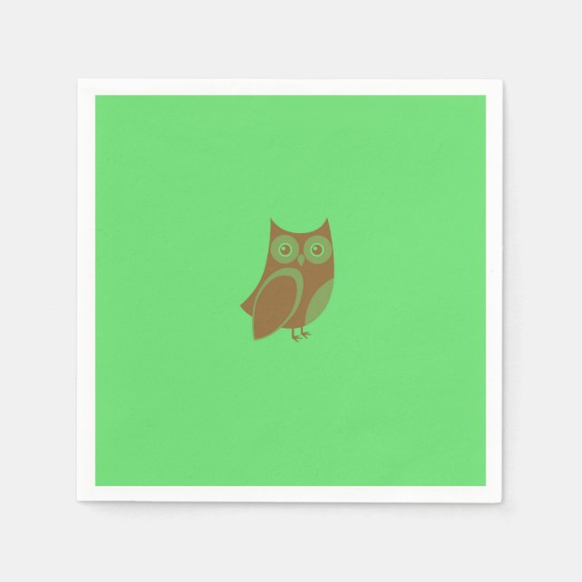 Servilleta De Papel Toallas de papel de búho marrón (Anverso)