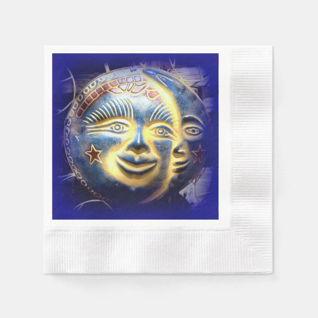 Servilleta De Papel toallas de papel de cara solar/ luna (Anverso)