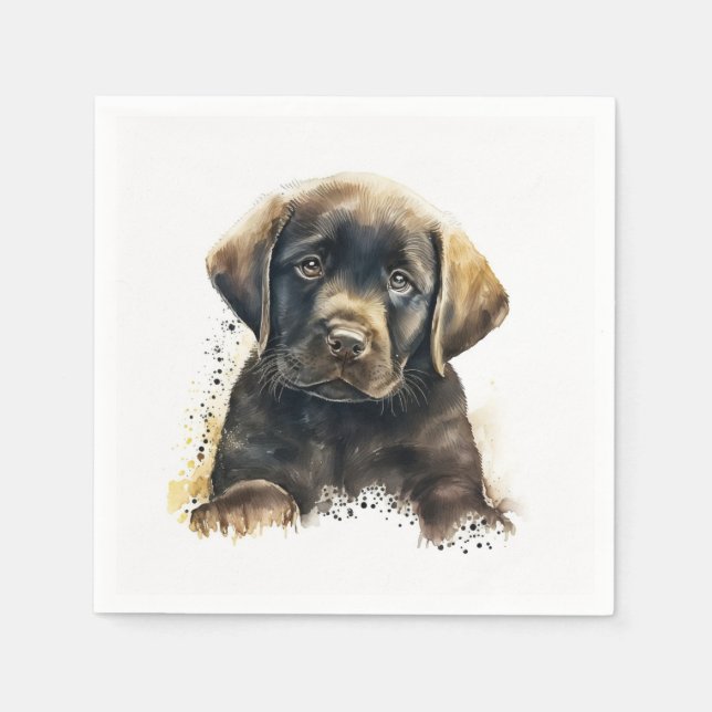 Servilleta De Papel Toallas de papel de chocolate Labrador (Anverso)
