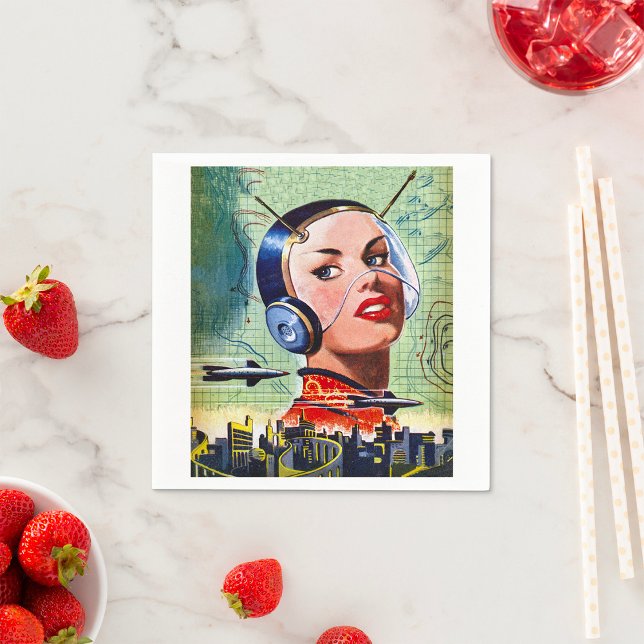 Servilleta De Papel Toallas de papel de ciencia ficción retro (Subido por el creador)