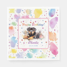 Servilleta De Papel Toallas de papel de color de agua para Rottweiler