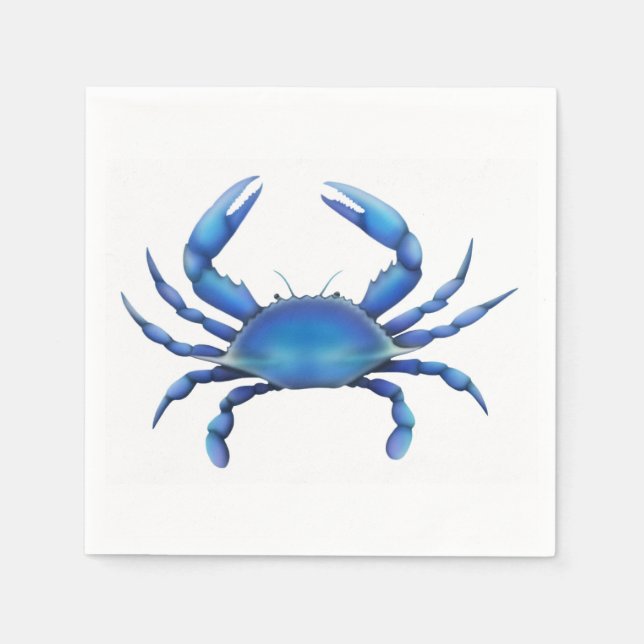 Servilleta De Papel Toallas de papel de Crab Azul Atlántico (Anverso)