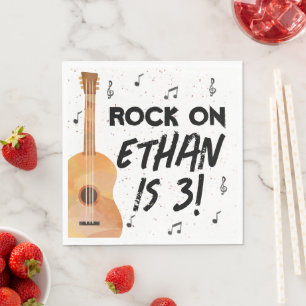 Servilleta De Papel Toallas de papel de cumpleaños para guitarra