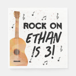 Servilleta De Papel Toallas de papel de cumpleaños para guitarra