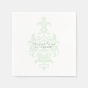 Servilleta De Papel Toallas de papel de Damask verde de la Fábrica de 