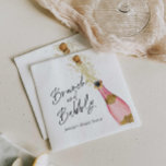 Servilleta De Papel Toallas de papel de ducha de novia de brunch y bub<br><div class="desc">Las toallas de papel personalizado Brunch and Bubbly son el lugar perfecto para su ducha de champán con tema de novia. ¡Saludos a una vida de amor y felicidad! Diseñado con una hermosa acuarela con una botella de champán rosa y dorado. Artículos coincidentes en el diseño del Fiesta Cava de...</div>