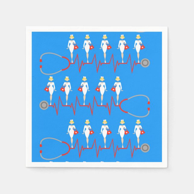 Servilleta De Papel Toallas de papel de enfermería retro (Anverso)