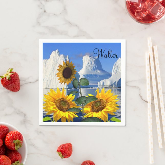 Servilleta De Papel Toallas de papel de glaciar de girasol (In situ)