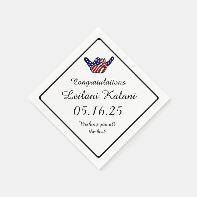 Servilleta De Papel Toallas de papel de graduación sueltas de shaka de (Borde)