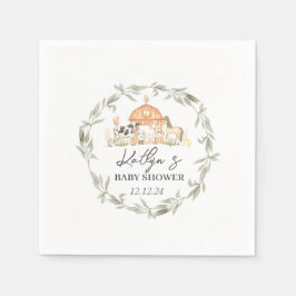 Servilleta De Papel Toallas de papel de granja, servilletas de animale