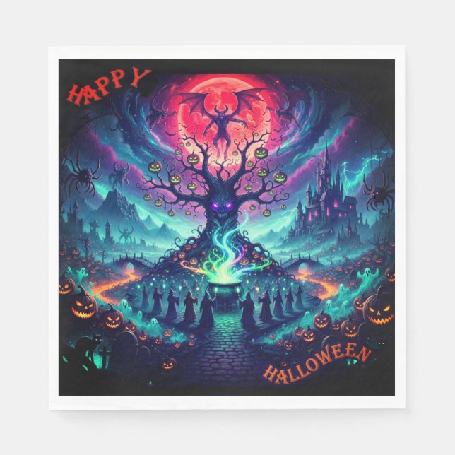 Servilleta De Papel Toallas de papel de Halloween (Anverso)