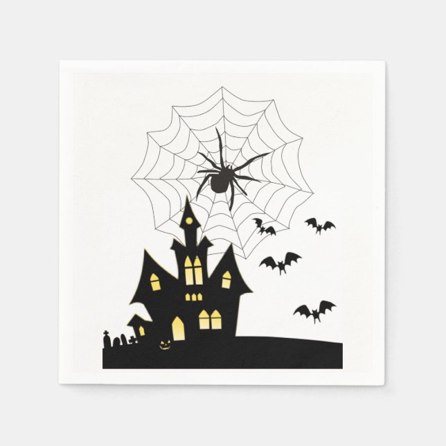 Servilleta De Papel Toallas de papel de Halloween, araña (Anverso)