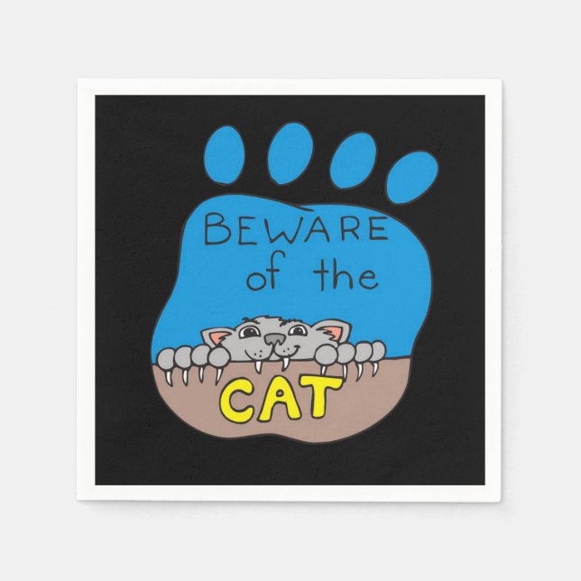 Servilleta De Papel Toallas de papel de Halloween, gato (Anverso)