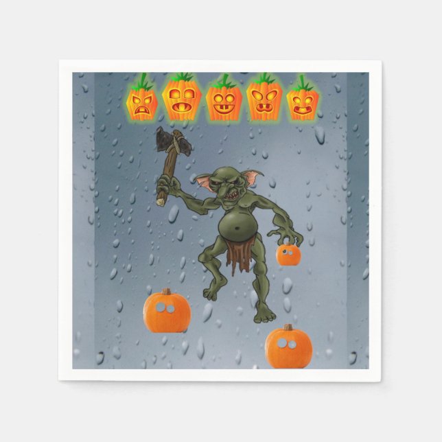 Servilleta De Papel Toallas de papel de Halloween, Goblin (Anverso)
