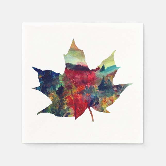 Servilleta De Papel Toallas de papel de hoja de otoño (Anverso)