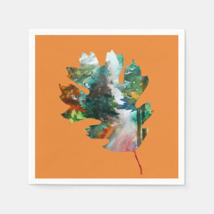 Servilleta De Papel Toallas de papel de hoja de otoño