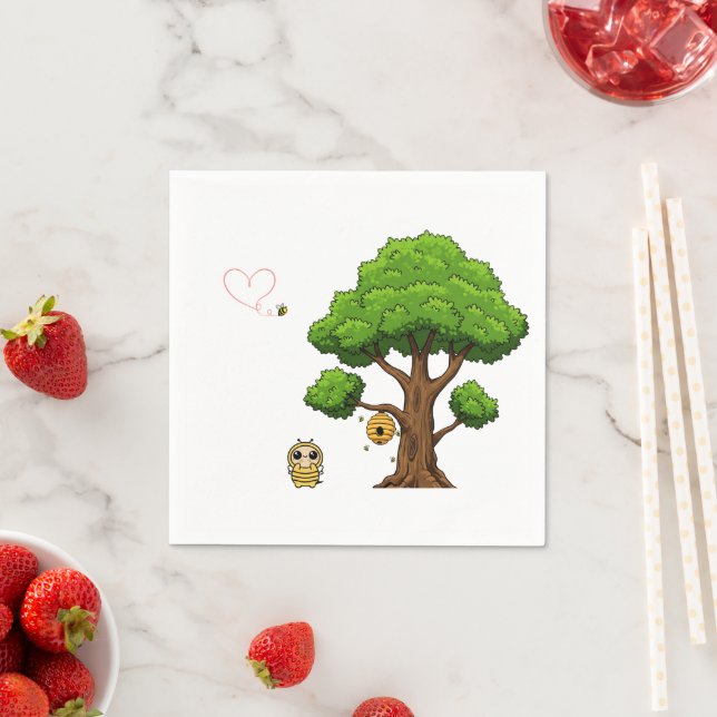 Servilleta De Papel Toallas de papel de honeybee Baby Shower (In situ)