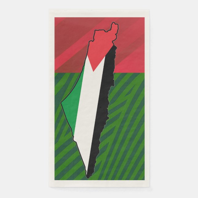 Servilleta De Papel Toallas de papel de invitado "Estado de Palestina" (Anverso)