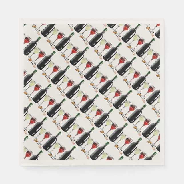 Servilleta De Papel Toallas de papel de la fiesta temática del vino de (Anverso)