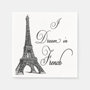 Servilleta De Papel Toallas de papel de la Torre Eiffel "Yo sueño en