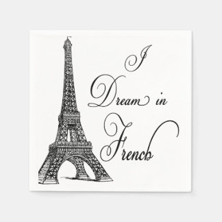Servilleta De Papel Toallas de papel de la Torre Eiffel "Yo sueño en f