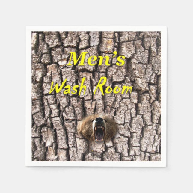 Servilleta De Papel Toallas de papel de lavabo para hombres (Anverso)