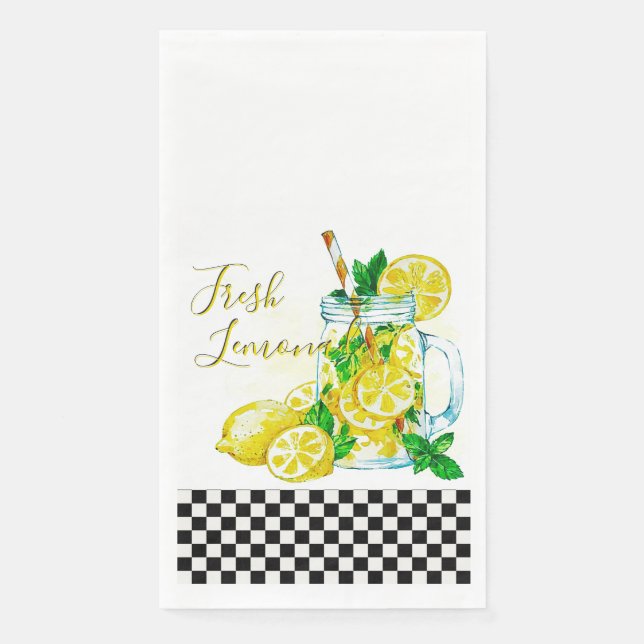 Servilleta De Papel Toallas de papel de limonada para invitados (Anverso)