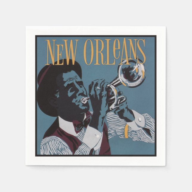 Servilleta De Papel Toallas de papel de New Orleans Music (Anverso)
