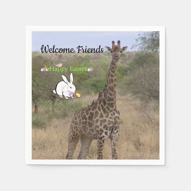Servilleta De Papel Toallas de papel de Pascua Giraffe (Anverso)