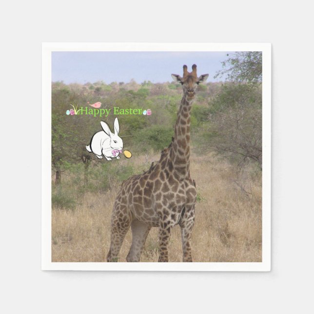 Servilleta De Papel Toallas de papel de Pascua Giraffe (Anverso)