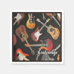 Servilleta De Papel Toallas de papel de patrón de guitarra
