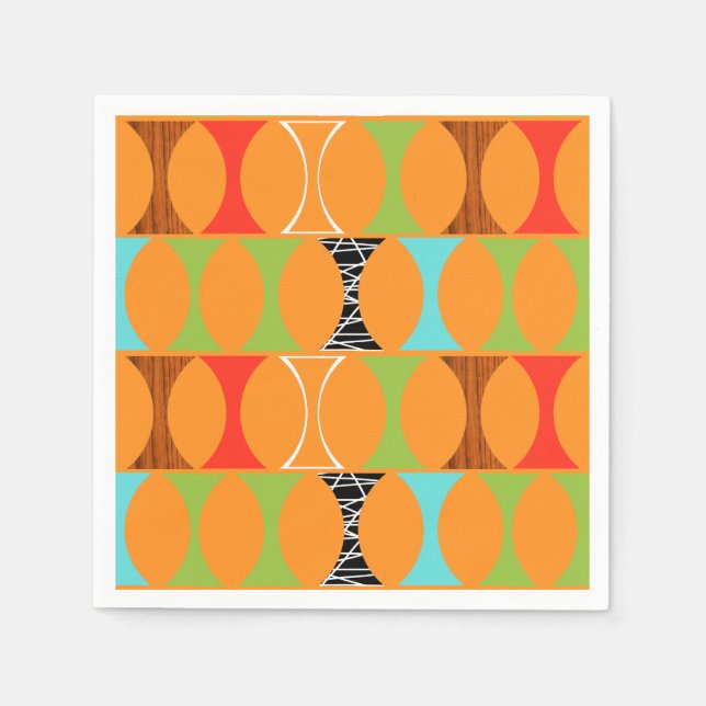 Servilleta De Papel Toallas de papel de patrón Naranja moderno de medi (Anverso)