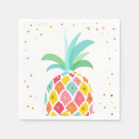 Toallas de papel de piña Cumpleaños Aloha tropical