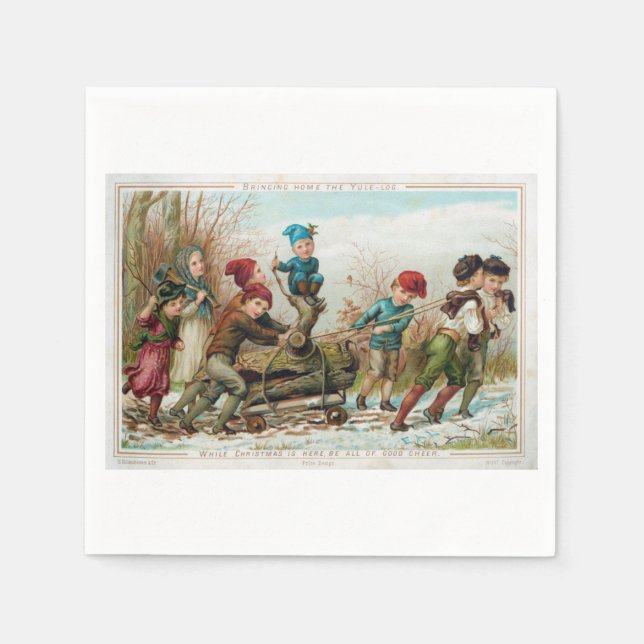 Servilleta De Papel Toallas de papel de registro de yule victoriano vi (Anverso)