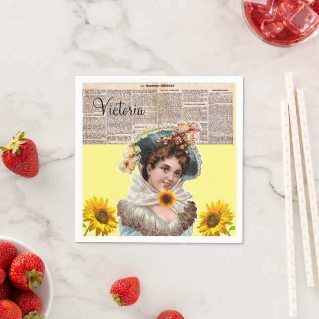 Servilleta De Papel Toallas de papel de Sunflower Victorian (In situ)