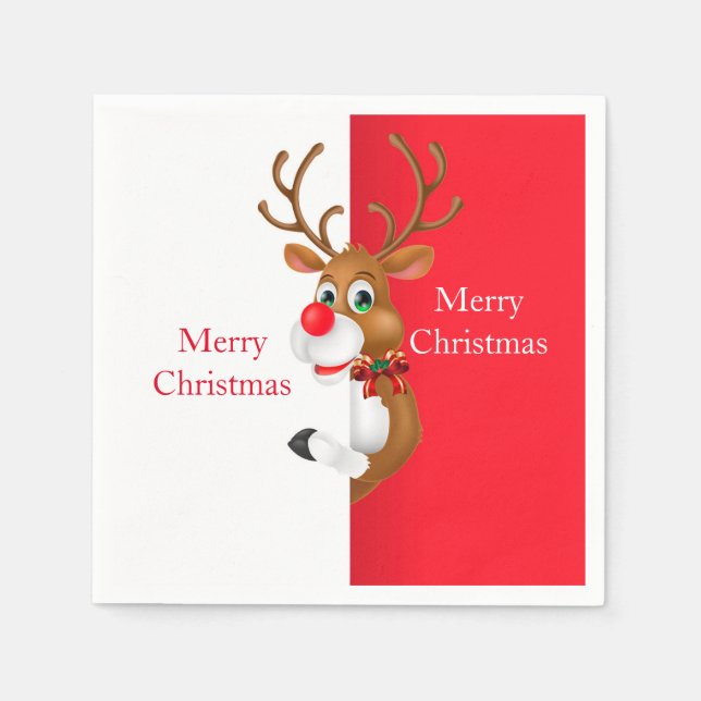 Servilleta De Papel Toallas de papel de vacaciones Rudolph (Anverso)