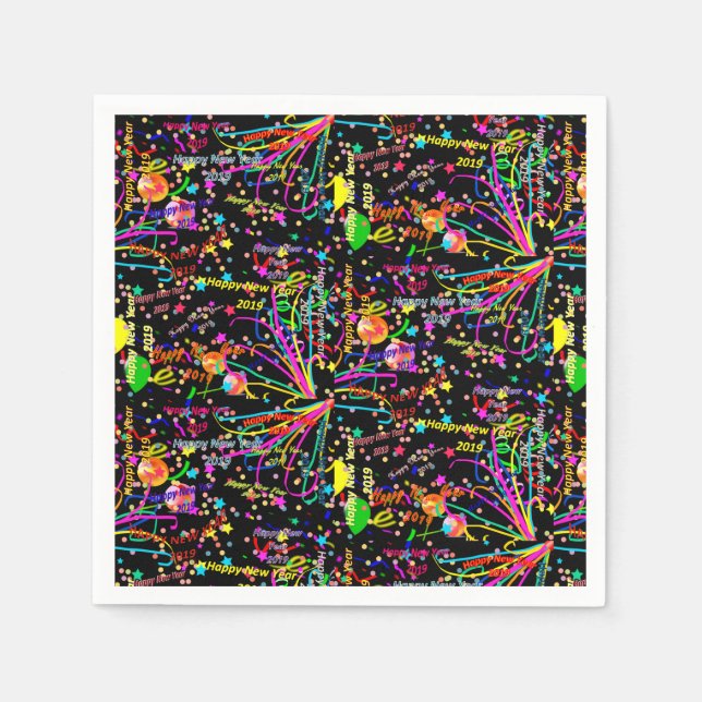 Servilleta De Papel Toallas de papel, feliz año nuevo 2019 (Anverso)