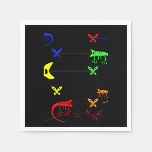 Servilleta De Papel Toallas de papel Fiesta multicolor Rainbow Chamele