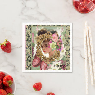 Servilleta De Papel Toallas de papel, floral victoriana