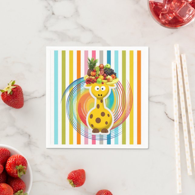 Servilleta De Papel Toallas de papel, fruta de la franja de jirafa (In situ)
