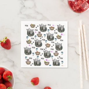 Servilleta De Papel Toallas de papel, gatitos y carne