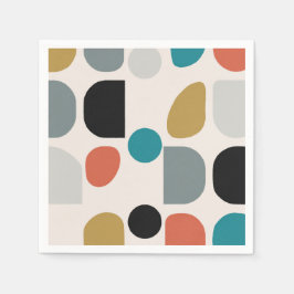 Servilleta De Papel Toallas de papel Geo de Mid Century