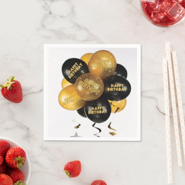 Servilleta De Papel Toallas de papel, globos Feliz cumpleaños (In situ)